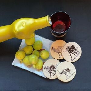 Collectable Stone Coasters Hand Decorated with Animal Images